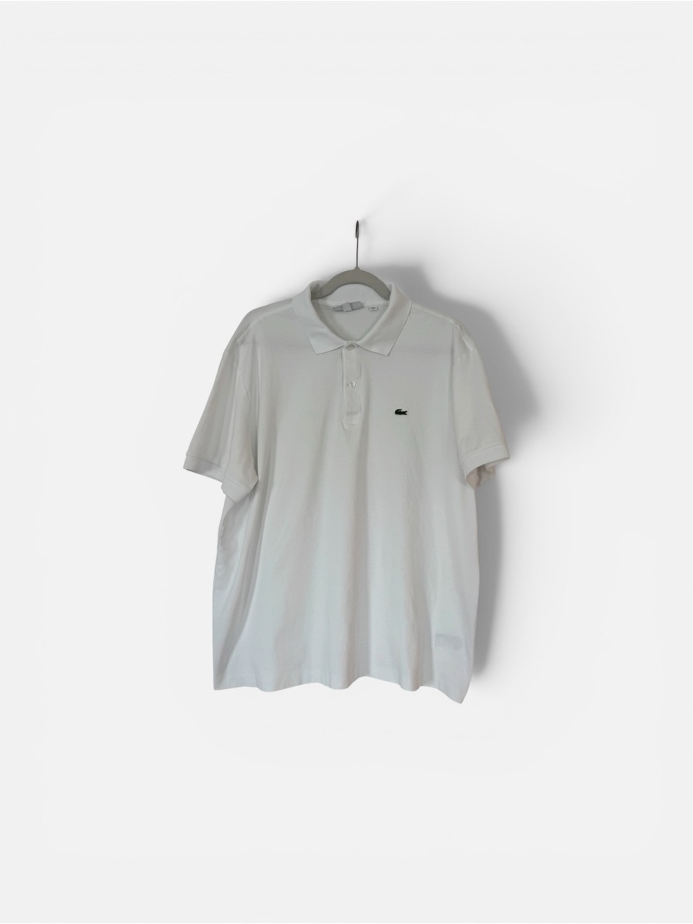 Lacoste White Polo with Green Crocodile Logo